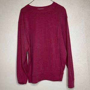 Double Zero Plain Red Crew Neck Sweatshirt